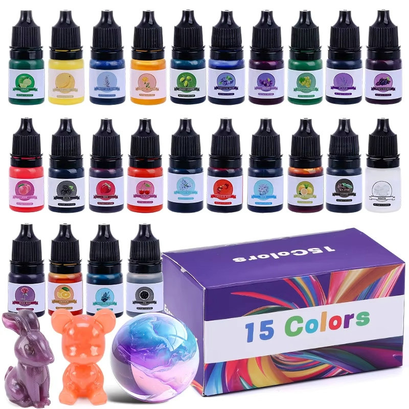 Resin Art Kit For Beginners - Epoxy Resin Color Pigment 24 Vivid