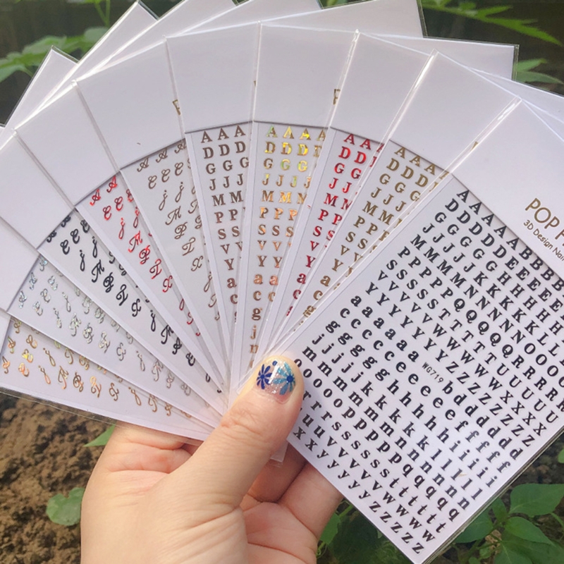 Resin Art Alphabet - 1PCS New English Alphabet Nail Art