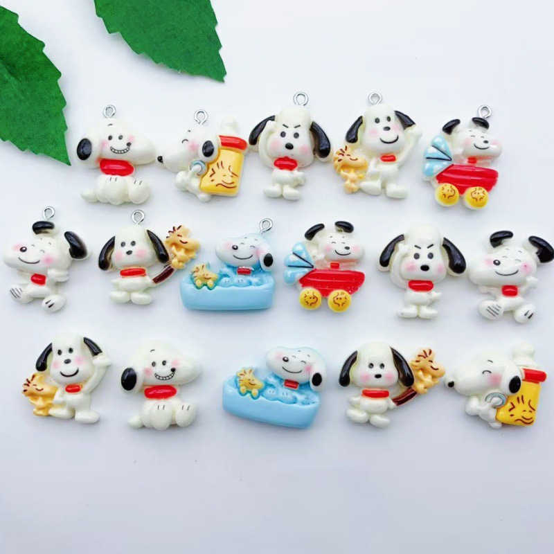 Resin Art Handmade - 12pcs resin cartoon dog pendant, DIY