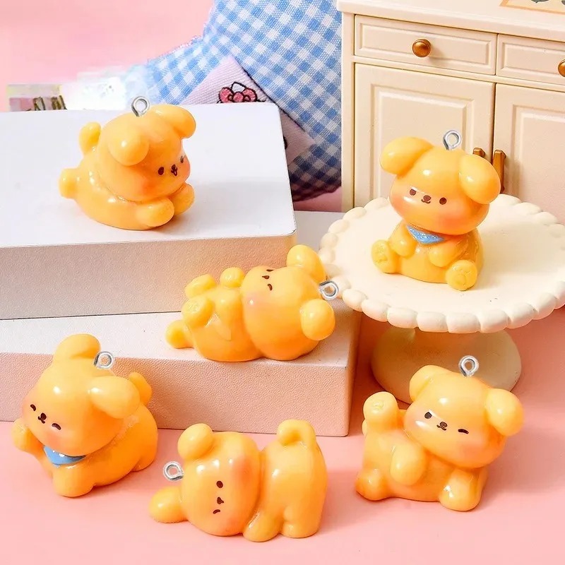 Resin Art Handmade - 10Pcs Cute Cartoon Dog Acrylic Resin