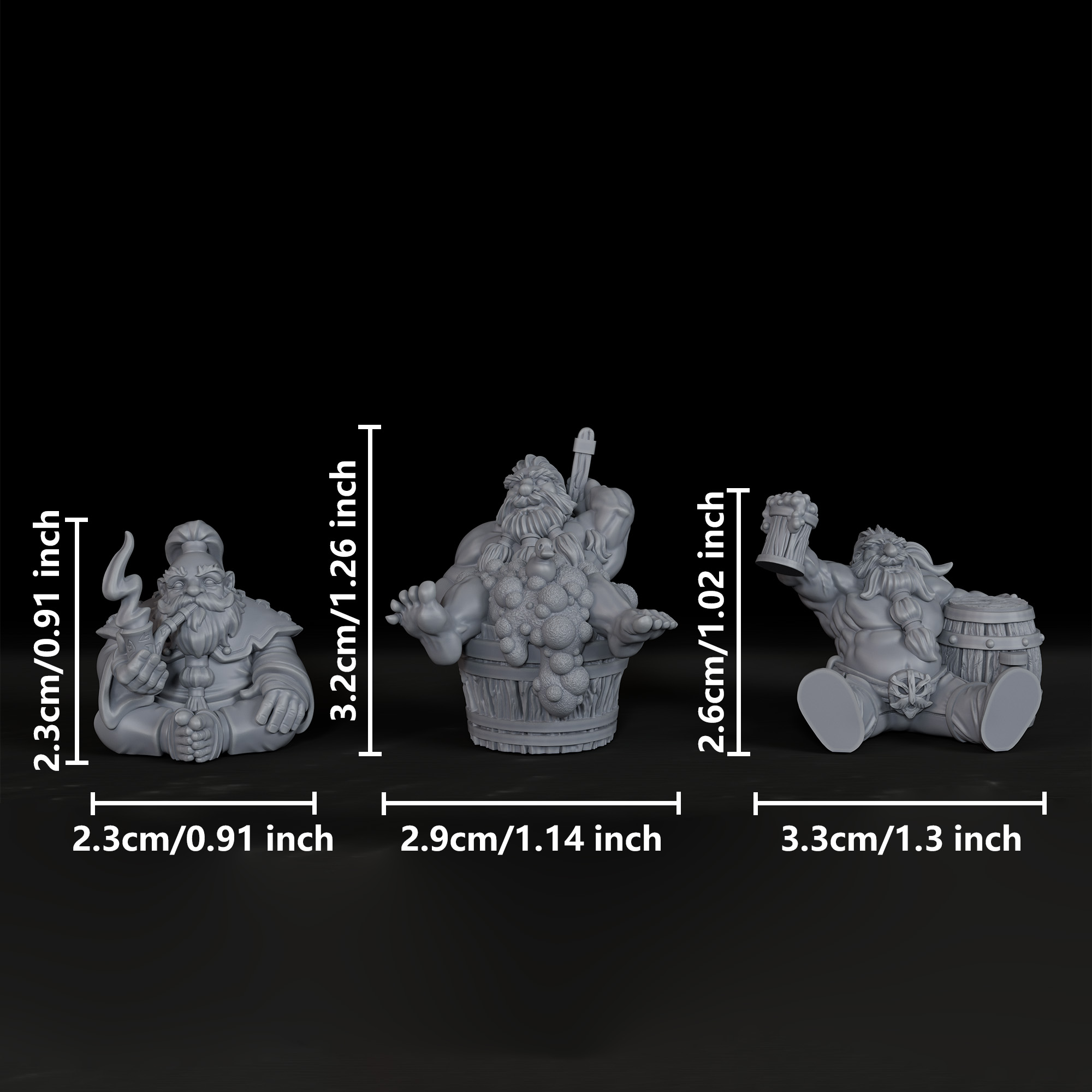 Dwarf Family Miniature Set for - Resin Art Toys ulasan dan harga