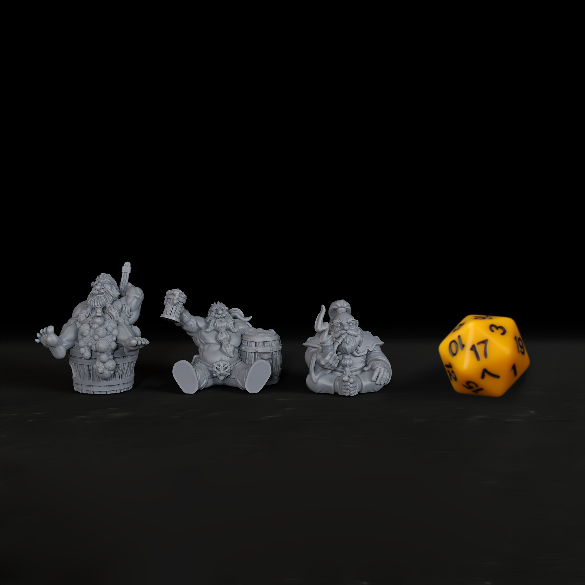 Dwarf Family Miniature Set for - Resin Art Toys ulasan dan harga