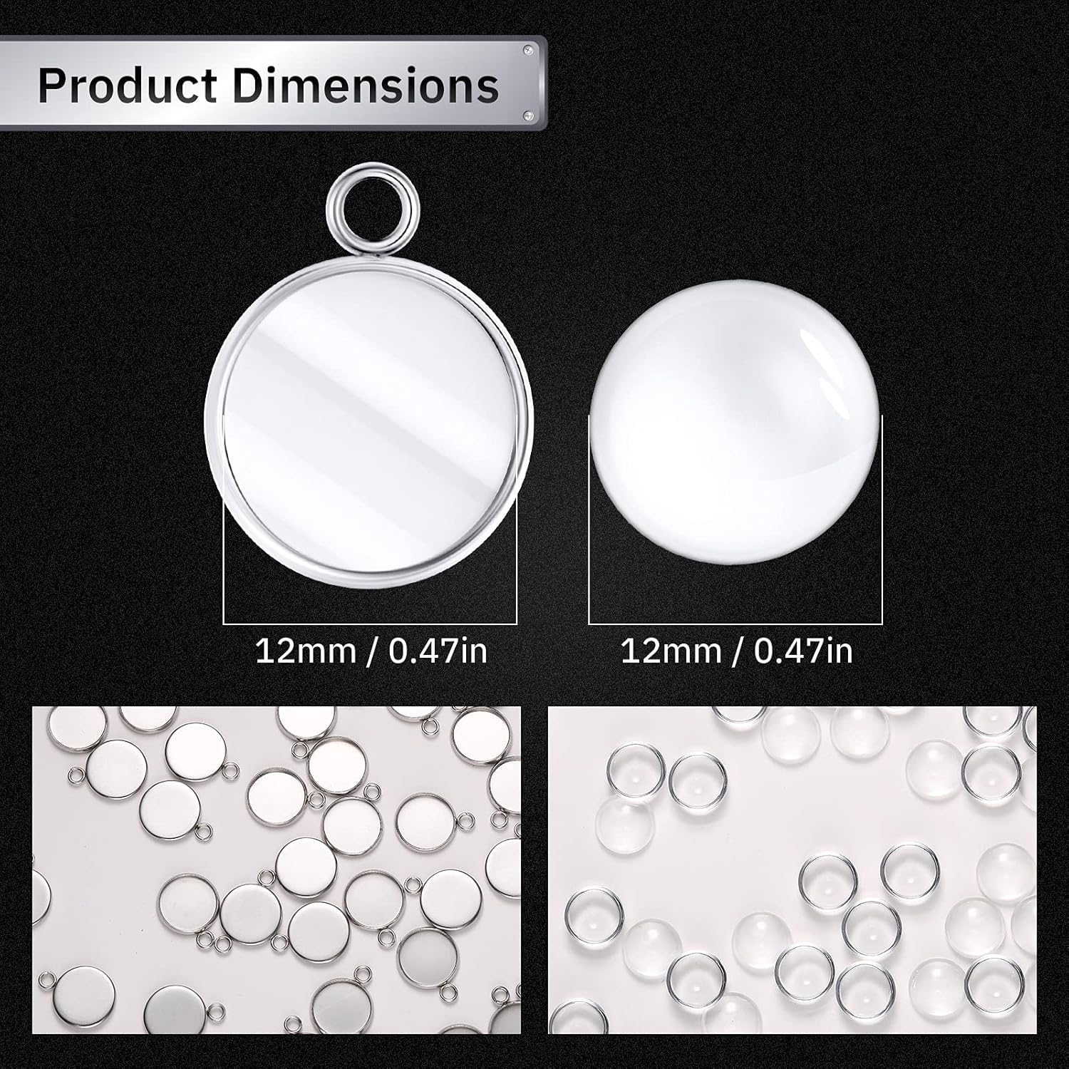 20 Pieces Stainless Steel Roun - Resin Art Handmade ulasan dan harga