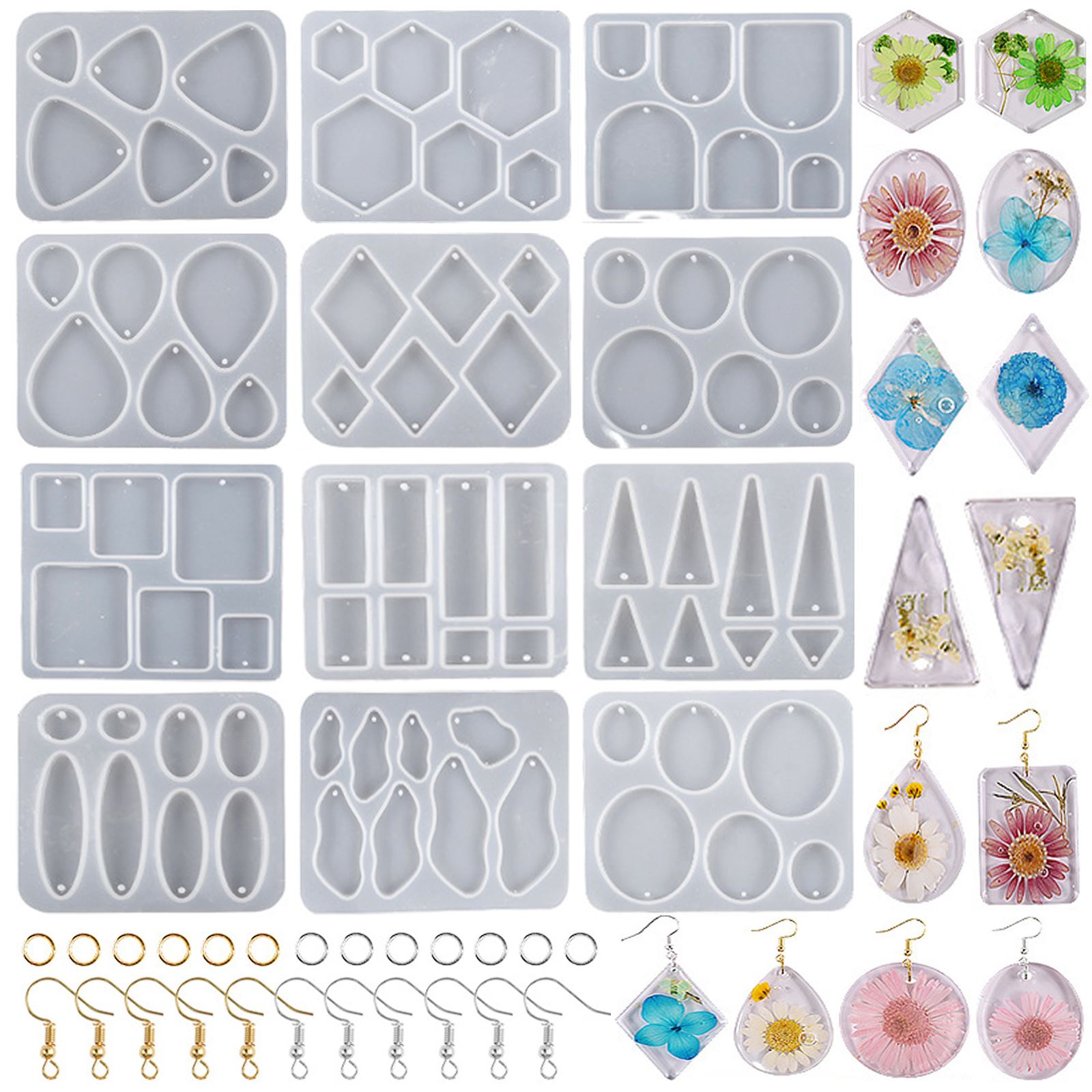 Geometric Earring Pendant Sili - Resin Art Kit For Beginners ulasan dan harga