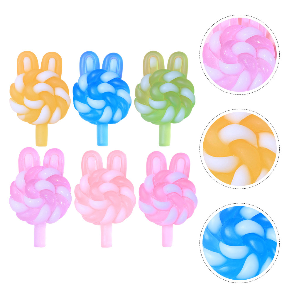 24Pcs Cute Cartoon Lollipop Ch - Resin Art Handmade ulasan dan harga