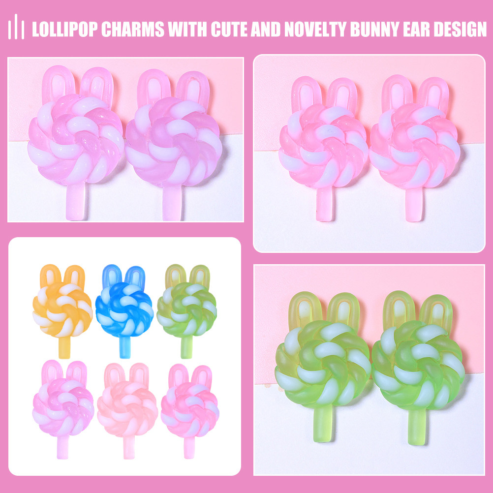 24Pcs Cute Cartoon Lollipop Ch - Resin Art Handmade ulasan dan harga
