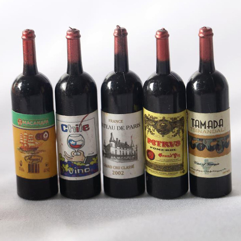 5Pcs 1/12 Dollhouse Miniature  - Resin Art Bottle ulasan dan harga