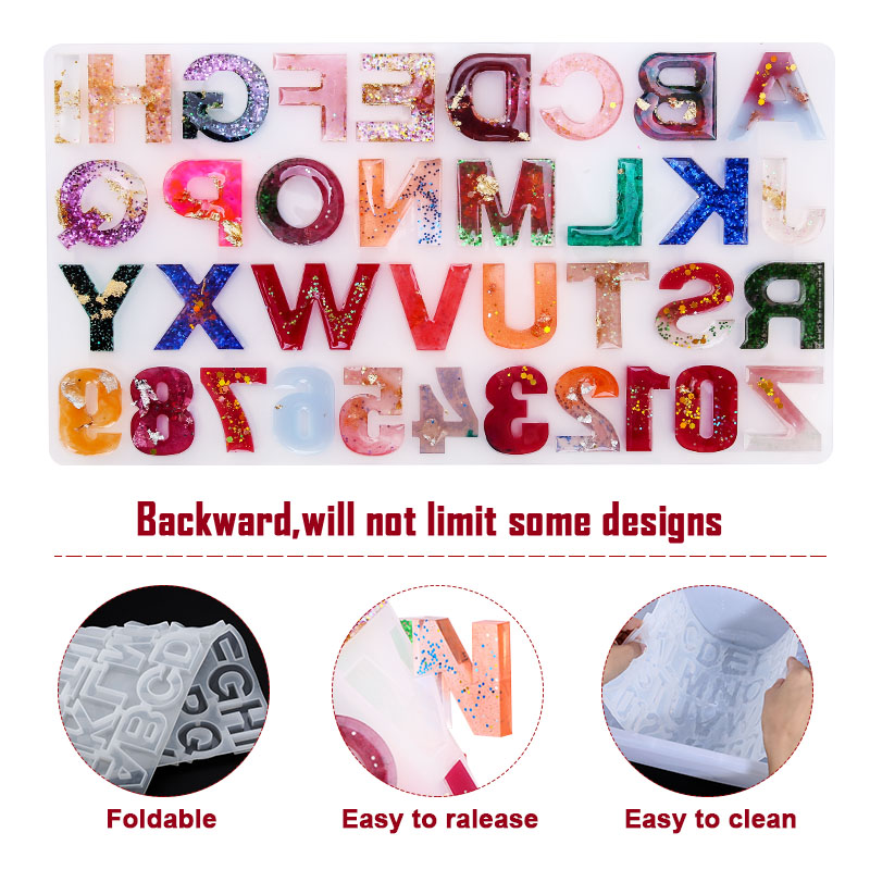 Alphabet Epoxy Resin Mold Kit  - Resin Art Alphabet ulasan dan harga