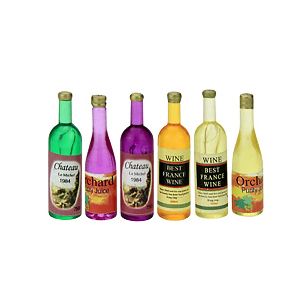 6Pcs 1/12 Dollhouse Miniature  - Resin Art Bottle ulasan dan harga