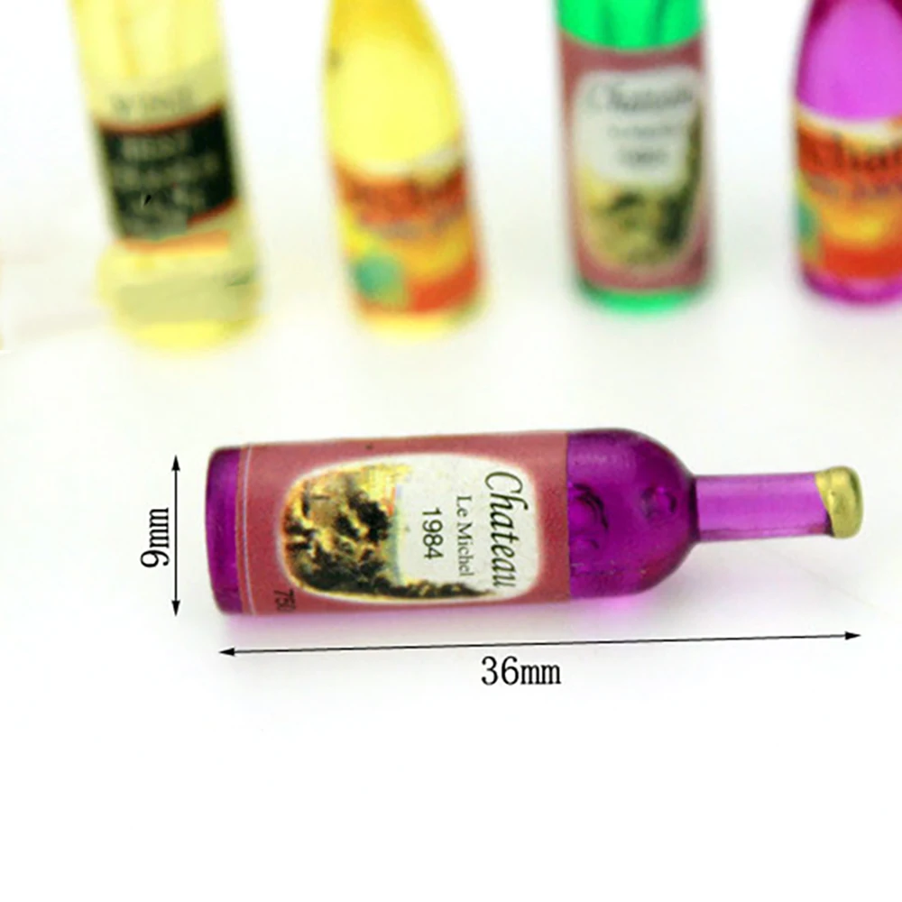6Pcs 1/12 Dollhouse Miniature  - Resin Art Bottle ulasan dan harga