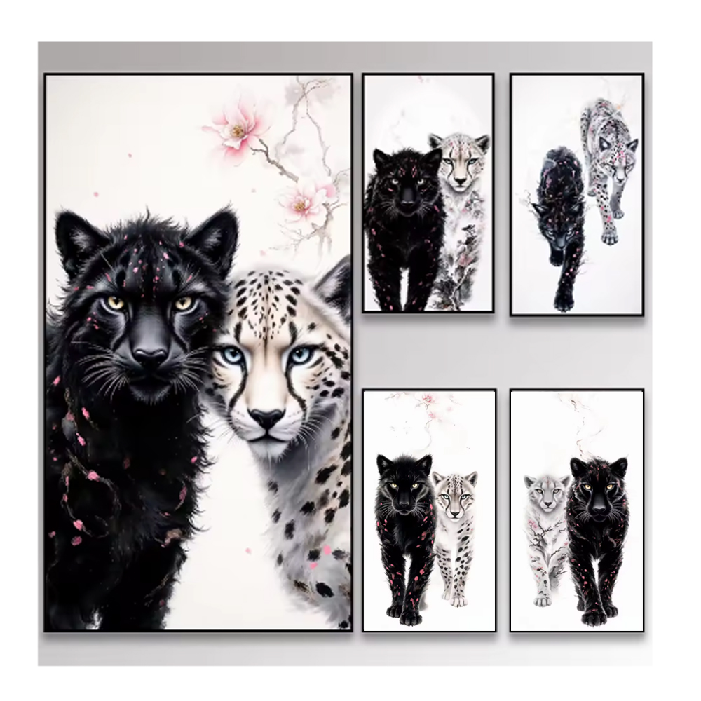 Shadow Leopard 5D Diy Diamond  - Resin Art Kit For Beginners ulasan dan harga