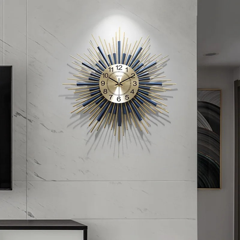 Modern Luxury Wall Clock Livin - Resin Art Wall Clock ulasan dan harga