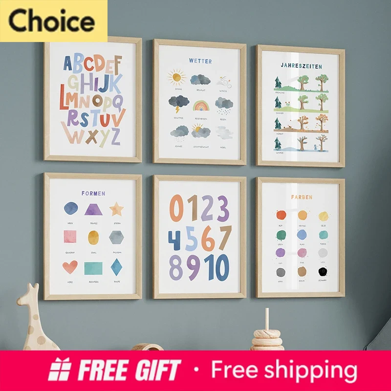 Children German Learning Poste - Resin Art Learning ulasan dan harga