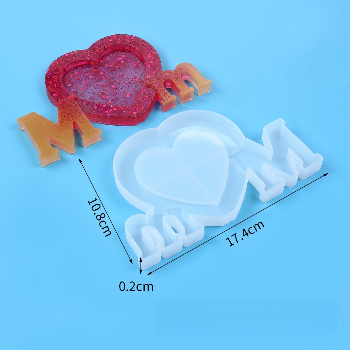Letter Mm Epoxy Resin Silicone - Resin Art Alphabet ulasan dan harga