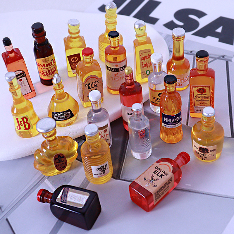 10pcs Miniature Dollhouse Bott - Resin Art Bottle ulasan dan harga