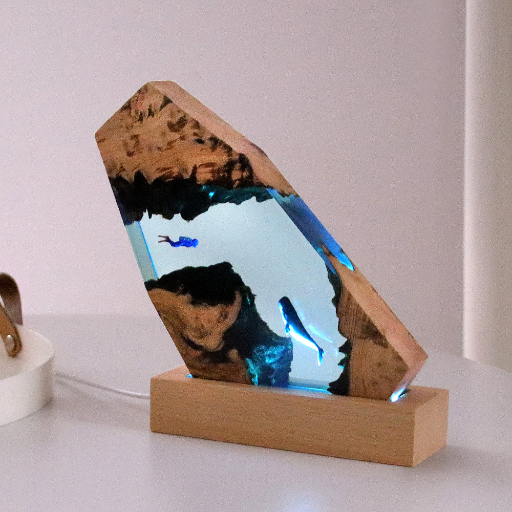 New Underwater Cave Whale Dive - Resin Art For Wedding Gift ulasan dan harga