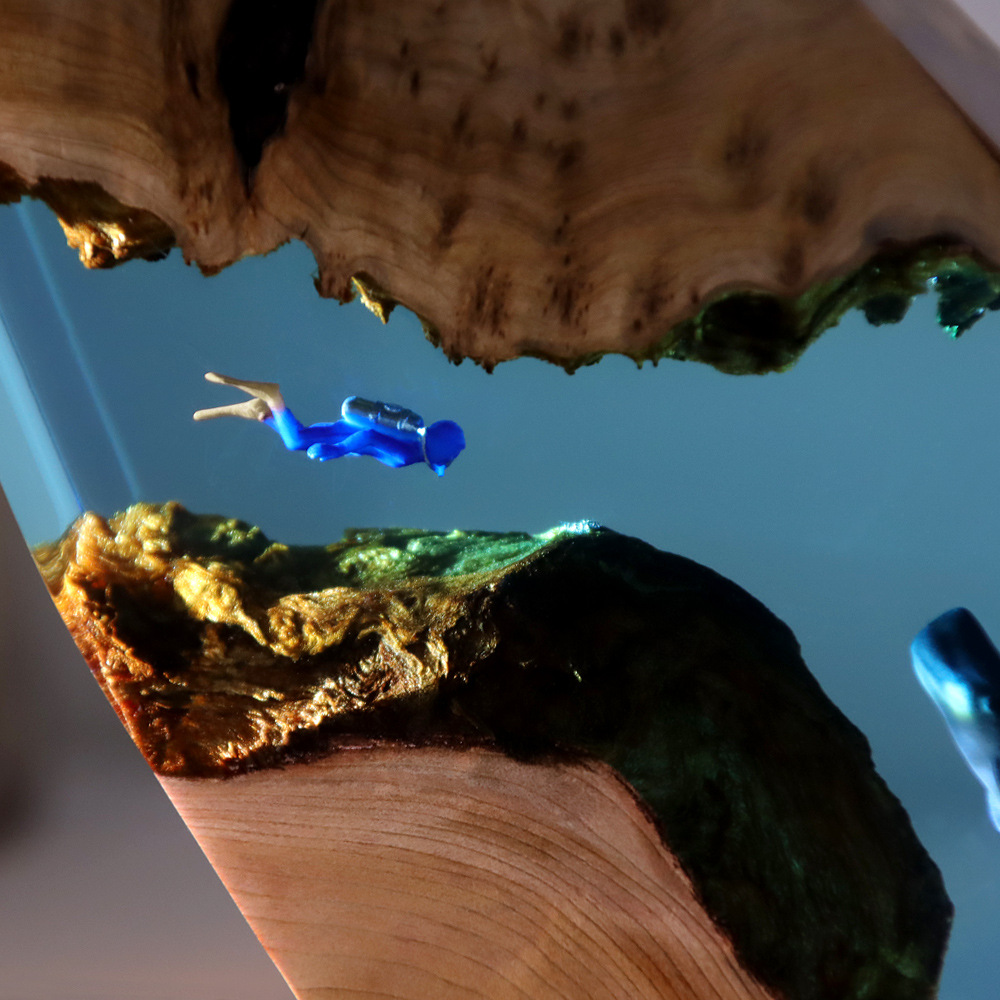 New Underwater Cave Whale Dive - Resin Art For Wedding Gift ulasan dan harga