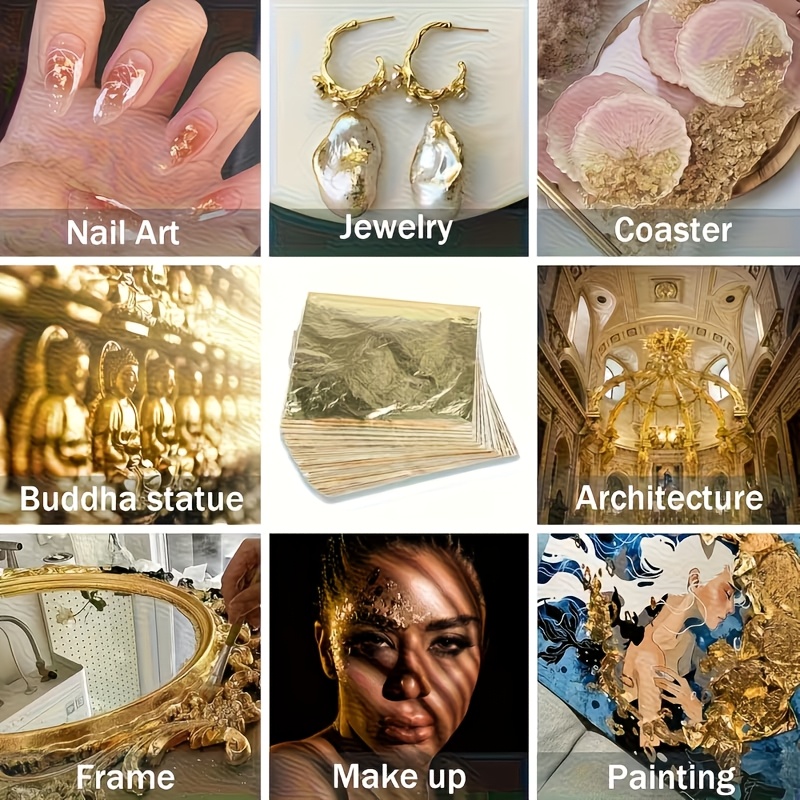Set of 100Pcs Imitation Gold F - Resin Art For Wedding Gift ulasan dan harga