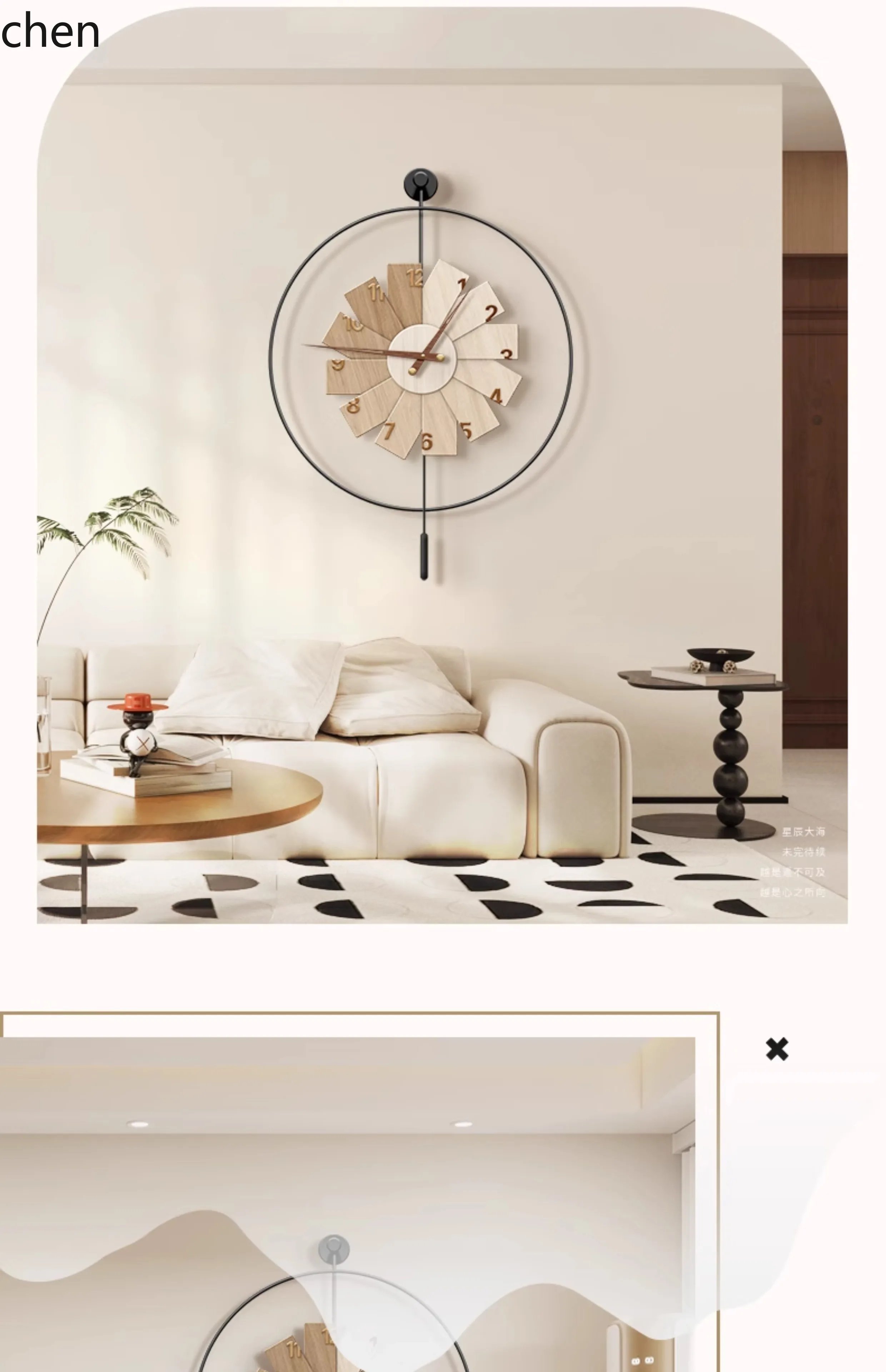 L15- Modern Minimalist Clock R - Resin Art Wall Clock ulasan dan harga