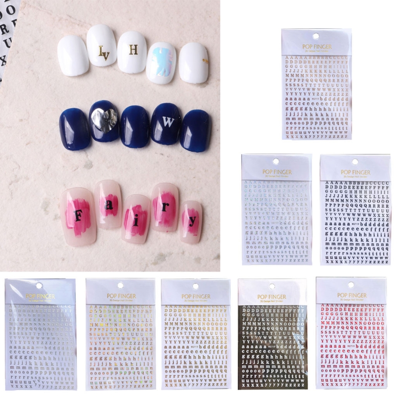 1PCS New English Alphabet Nail - Resin Art Alphabet ulasan dan harga