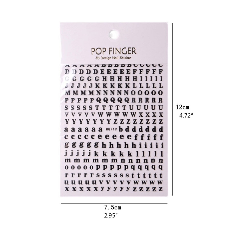 1PCS New English Alphabet Nail - Resin Art Alphabet ulasan dan harga