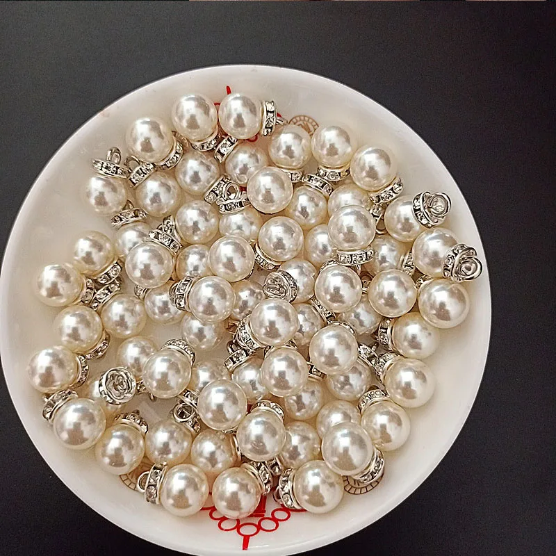 30Pcs Round Pearl Diamond Pend - Resin Art For Wedding Gift ulasan dan harga