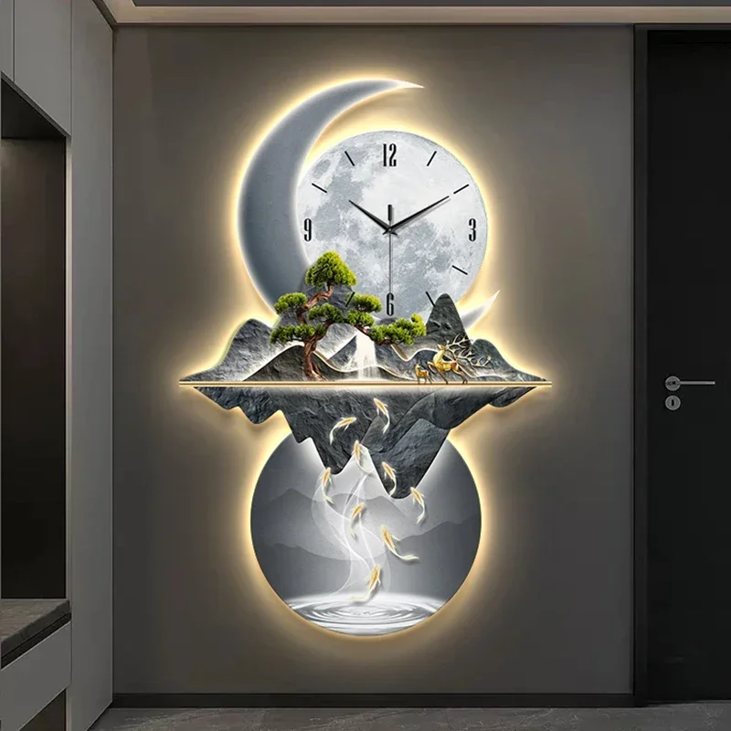 Art Mural Wall Clocks Led Mode - Resin Art Wall Clock ulasan dan harga