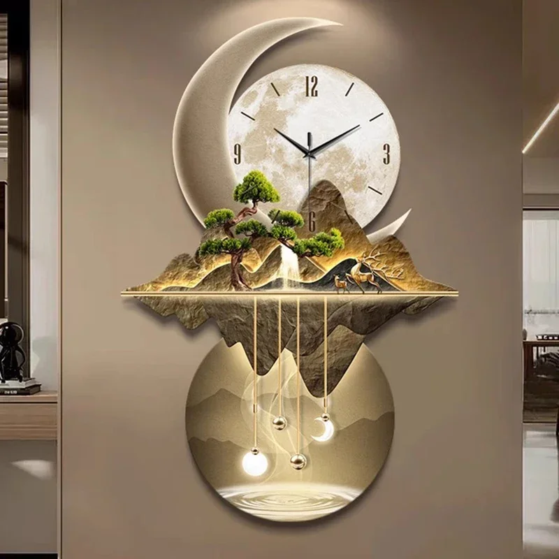 Art Mural Wall Clocks Led Mode - Resin Art Wall Clock ulasan dan harga