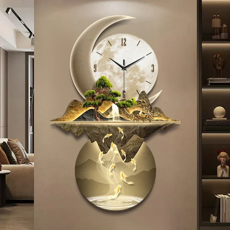 Art Mural Wall Clocks Led Mode - Resin Art Wall Clock ulasan dan harga
