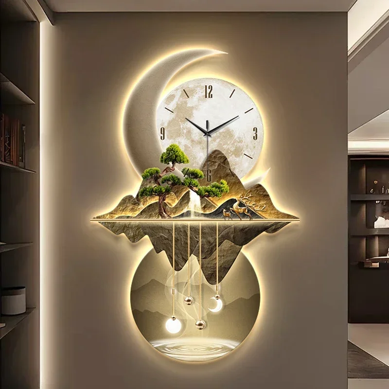 Art Mural Wall Clocks Led Mode - Resin Art Wall Clock ulasan dan harga