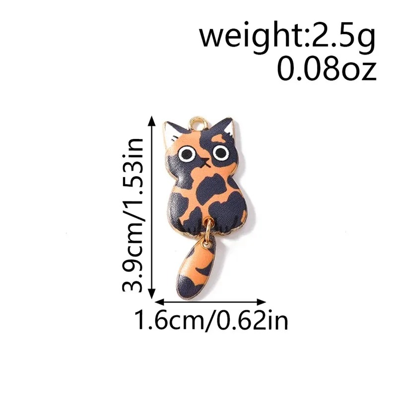 10Pcs 16×39mm Cute Cartoon Cat - Resin Art Handmade ulasan dan harga