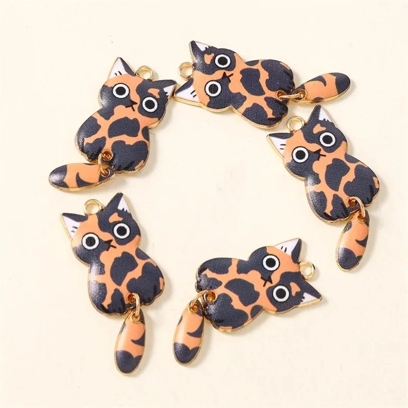 10Pcs 16×39mm Cute Cartoon Cat - Resin Art Handmade ulasan dan harga