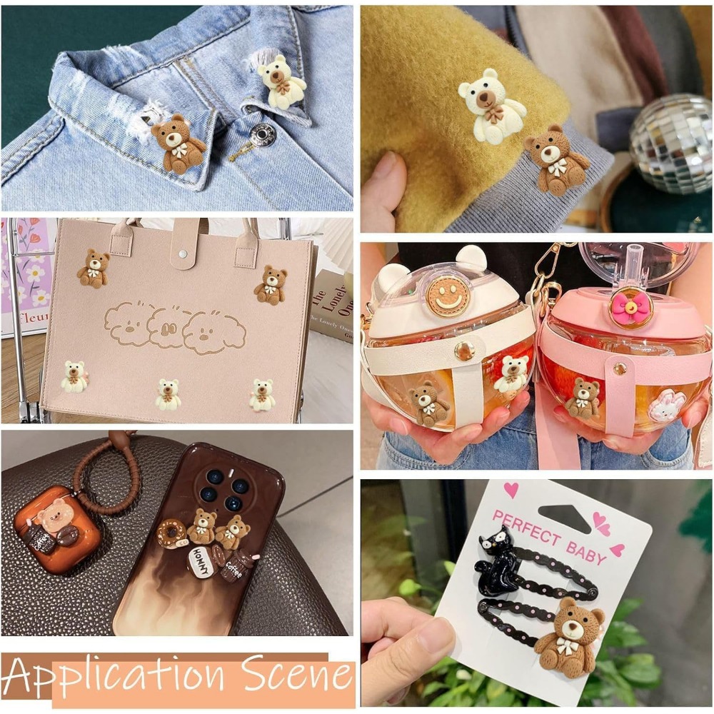 10-100pcs Cartoon Beige Coffee - Resin Art Bottle ulasan dan harga