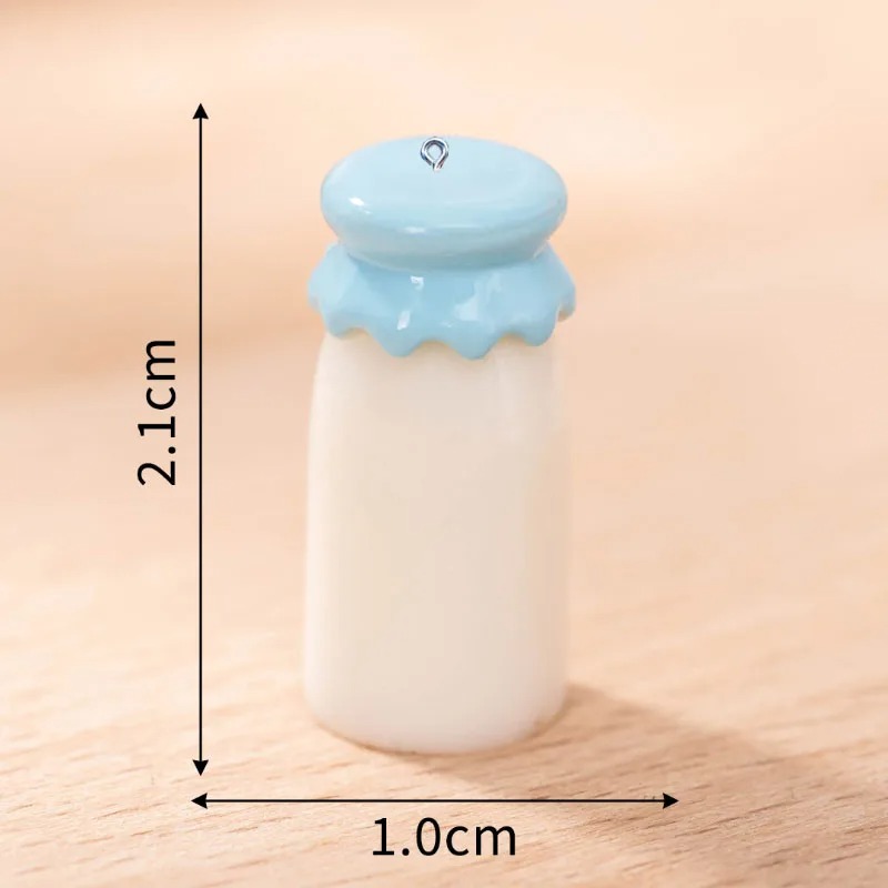 10Pcs Mini Milk Bottle Resin C - Resin Art Bottle ulasan dan harga