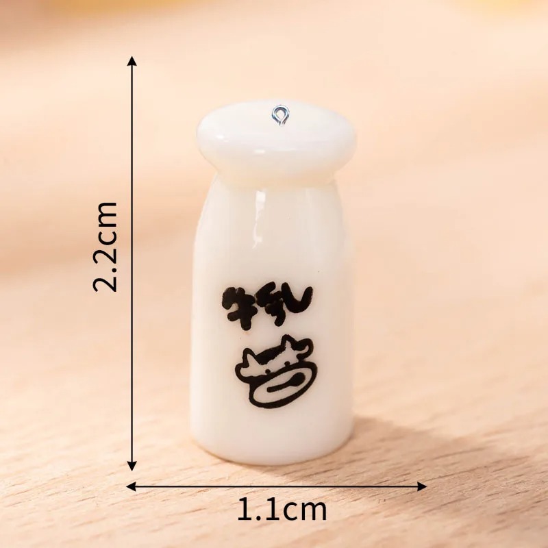 10Pcs Mini Milk Bottle Resin C - Resin Art Bottle ulasan dan harga