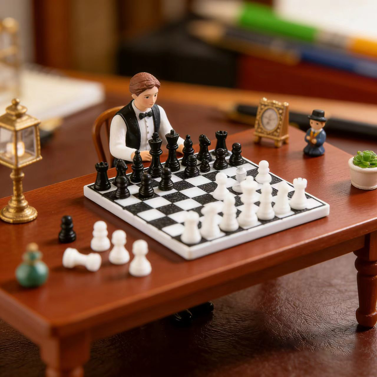 1set/Miniature black and white - Resin Art Toys ulasan dan harga