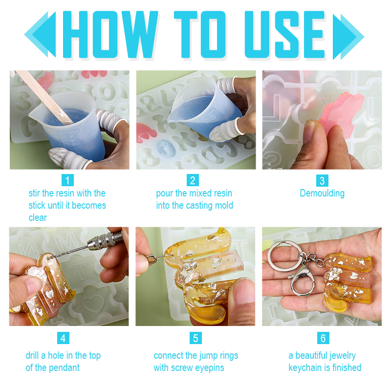 Alphabet Keychain Molds Alphab - Resin Art Kit For Beginners ulasan dan harga