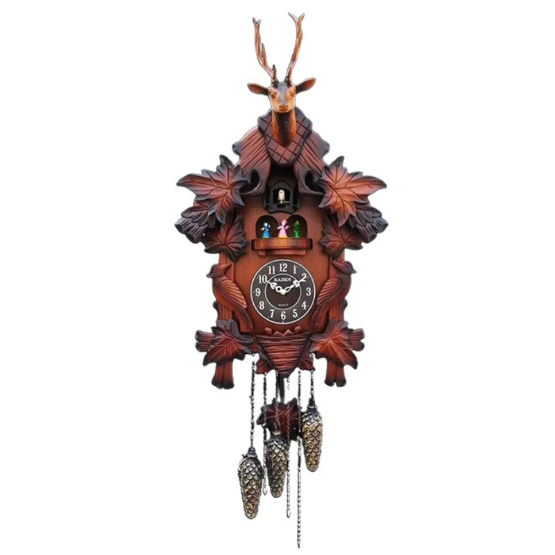 Cuckoo Wall Clock Solid Wood C - Resin Art Wall Clock ulasan dan harga