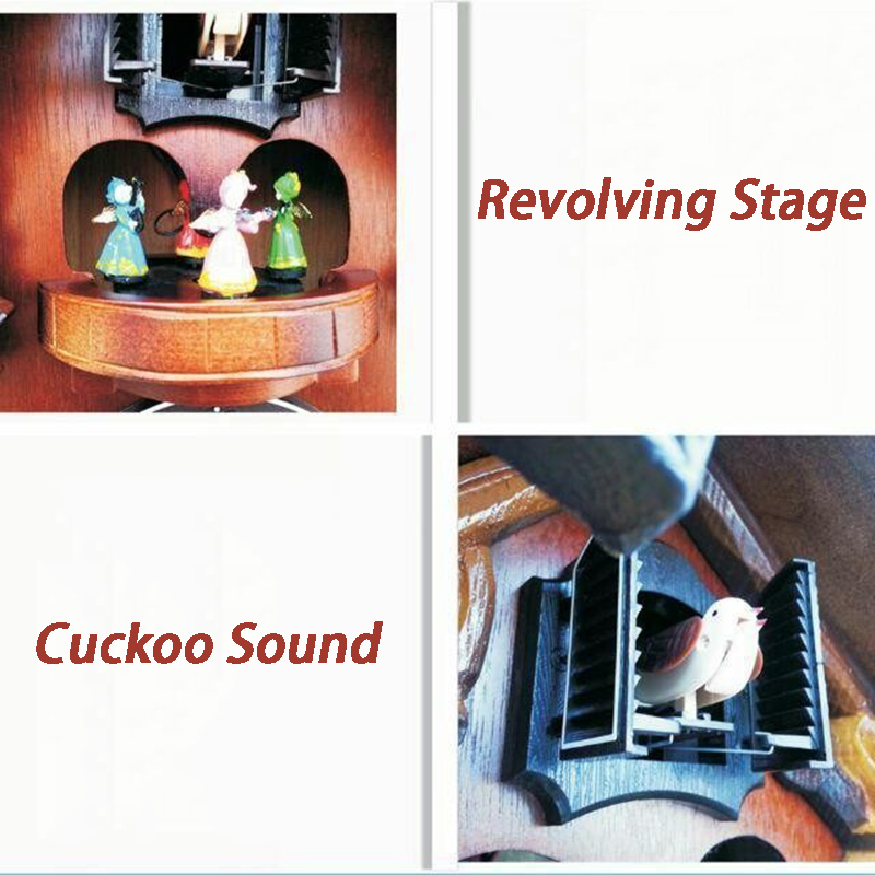 Cuckoo Wall Clock Solid Wood C - Resin Art Wall Clock ulasan dan harga