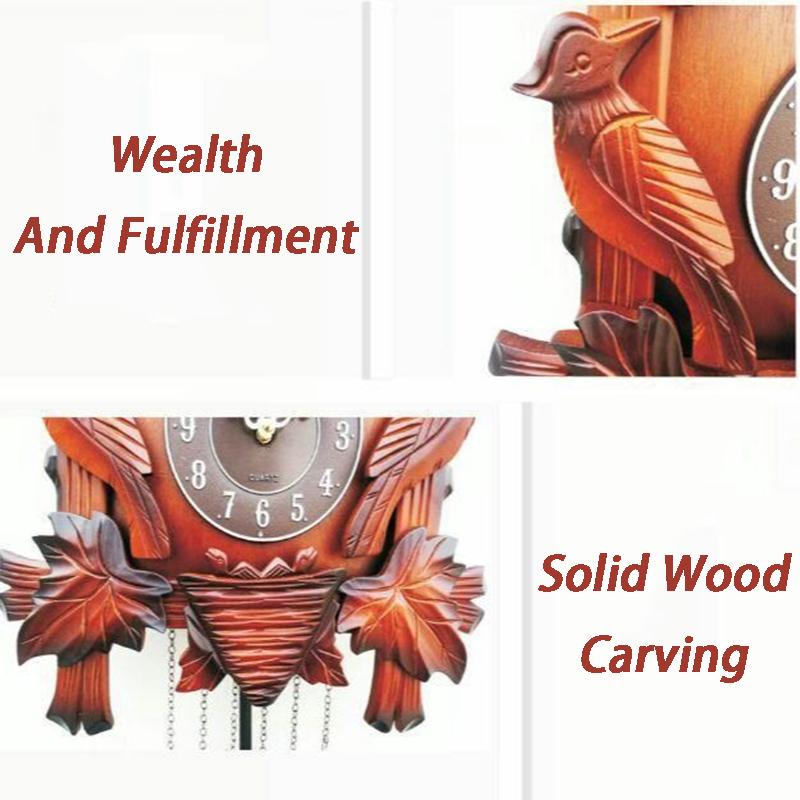 Cuckoo Wall Clock Solid Wood C - Resin Art Wall Clock ulasan dan harga