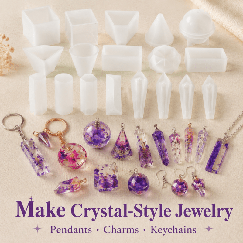 15pcs Crystal Resin Silicone M - Resin Art Toys ulasan dan harga