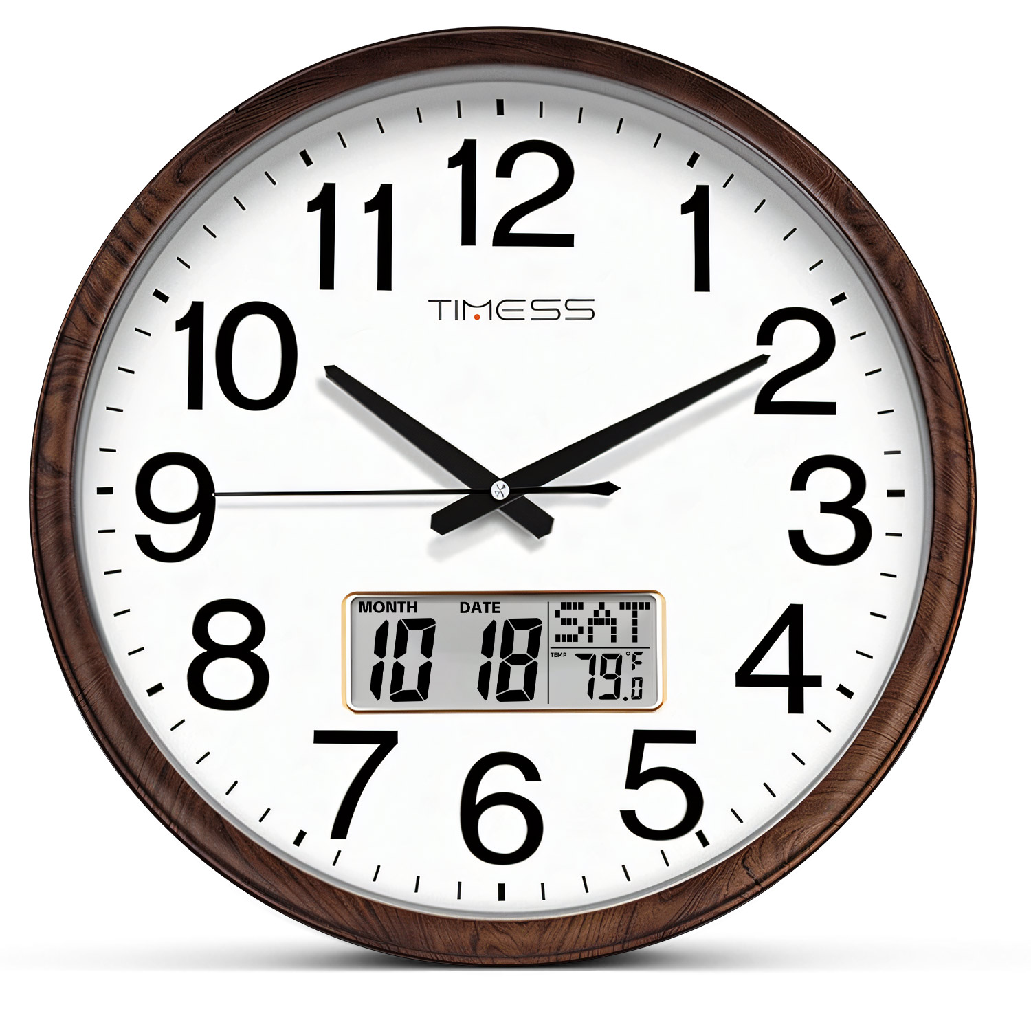 TIMESS 13-inch Wood Grain Wall - Resin Art Wall Clock ulasan dan harga