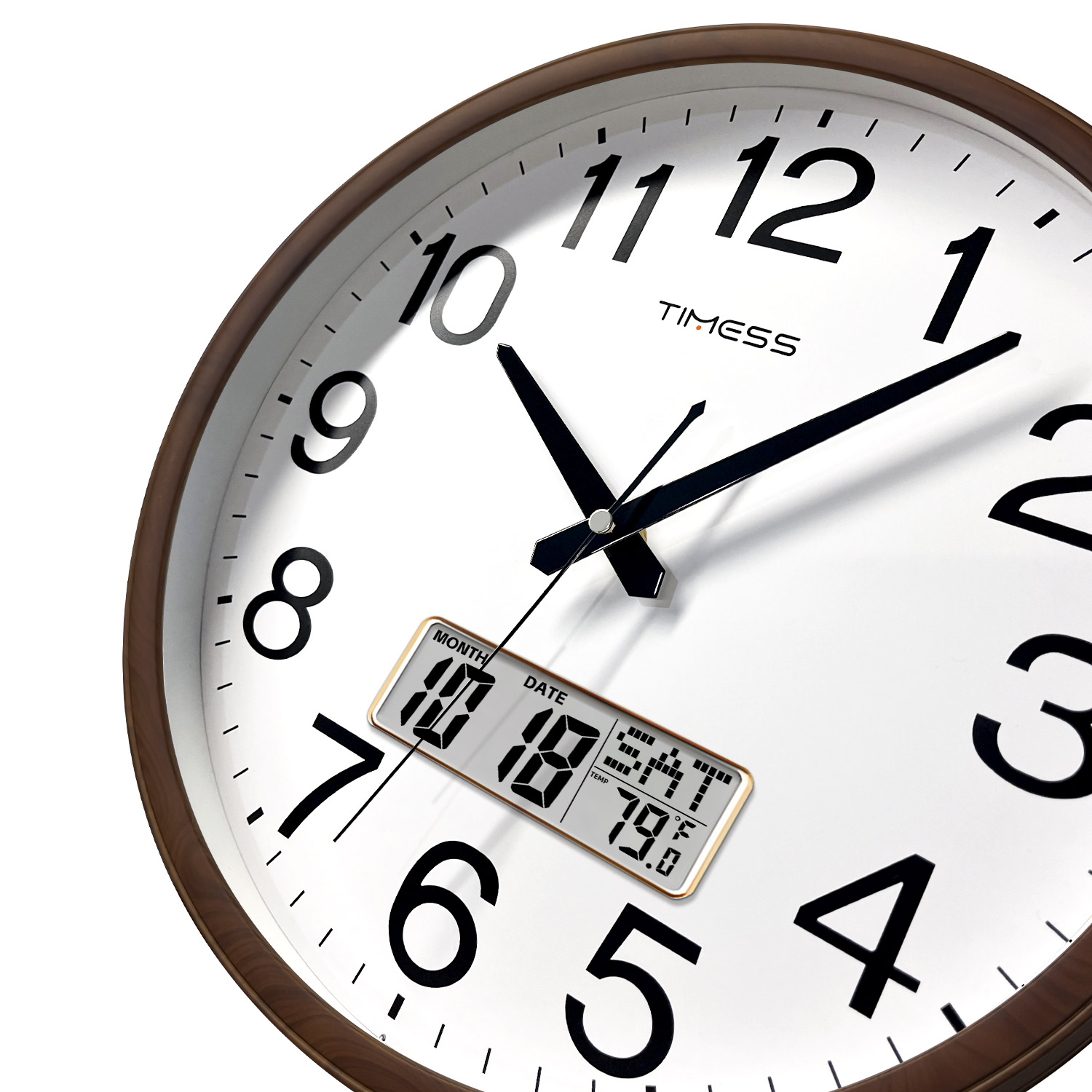 TIMESS 13-inch Wood Grain Wall - Resin Art Wall Clock ulasan dan harga