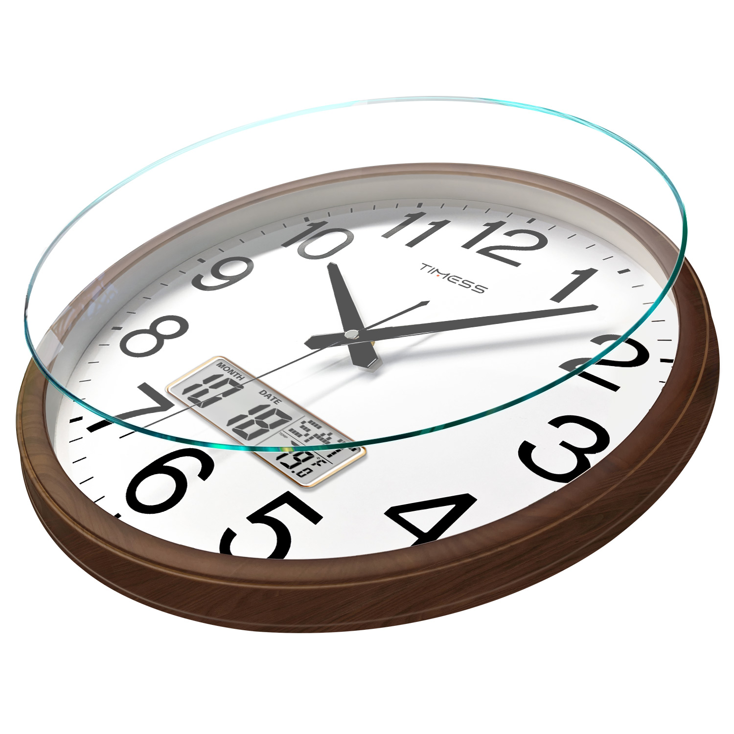 TIMESS 13-inch Wood Grain Wall - Resin Art Wall Clock ulasan dan harga