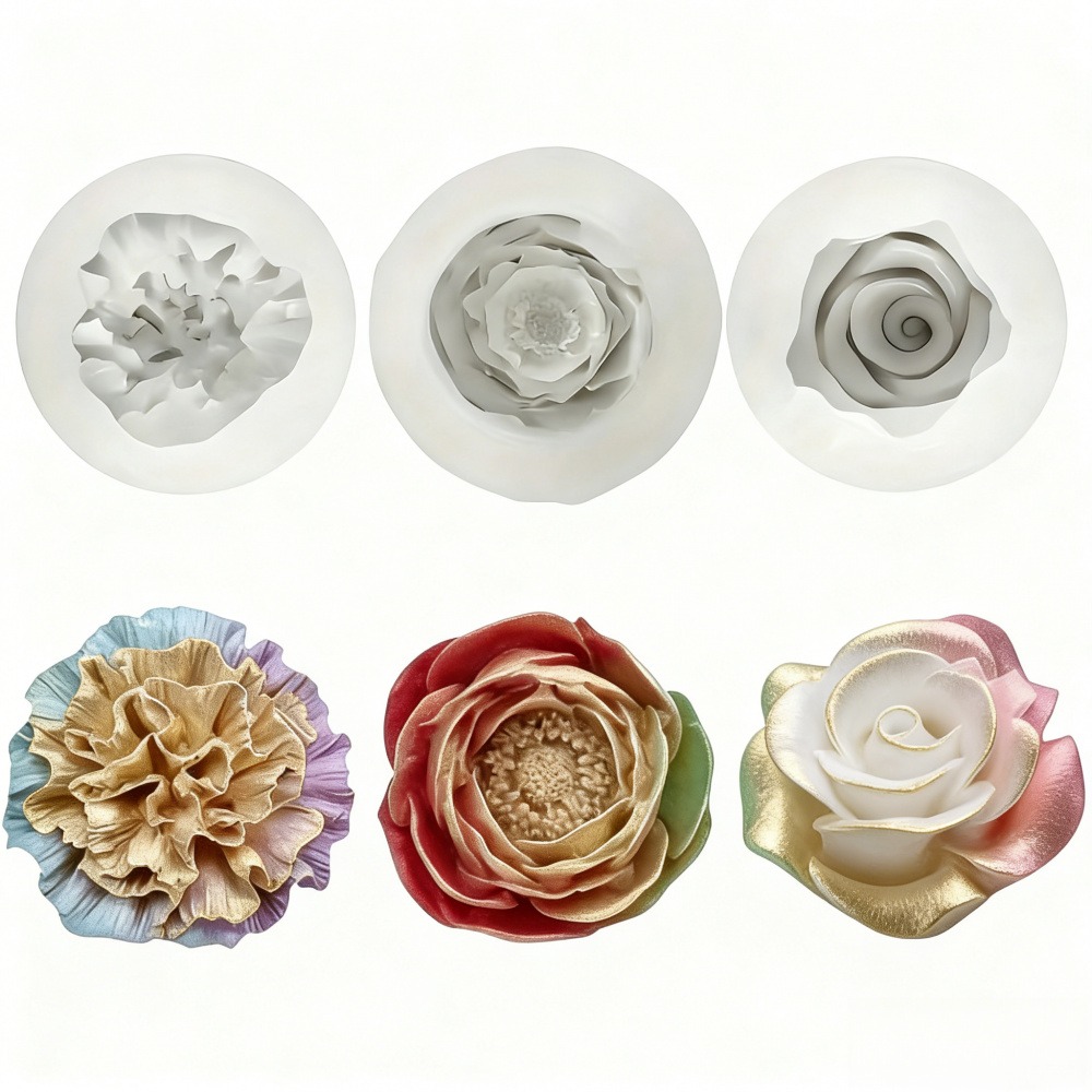 3-Piece Silicone Molds for Ros - Resin Art For Wedding Gift ulasan dan harga