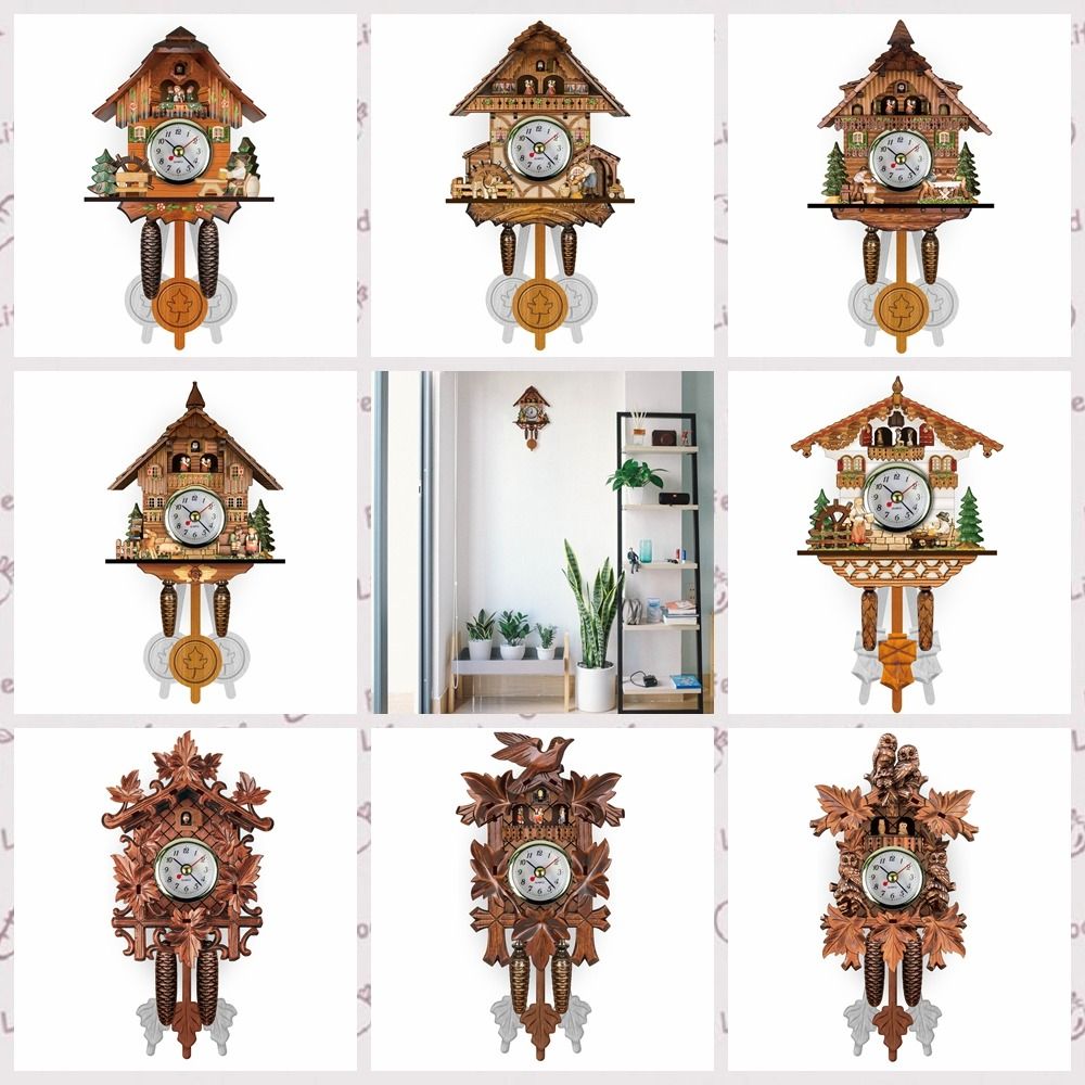 Clock Wall Wooden Wood Pendulu - Resin Art Wall Clock ulasan dan harga