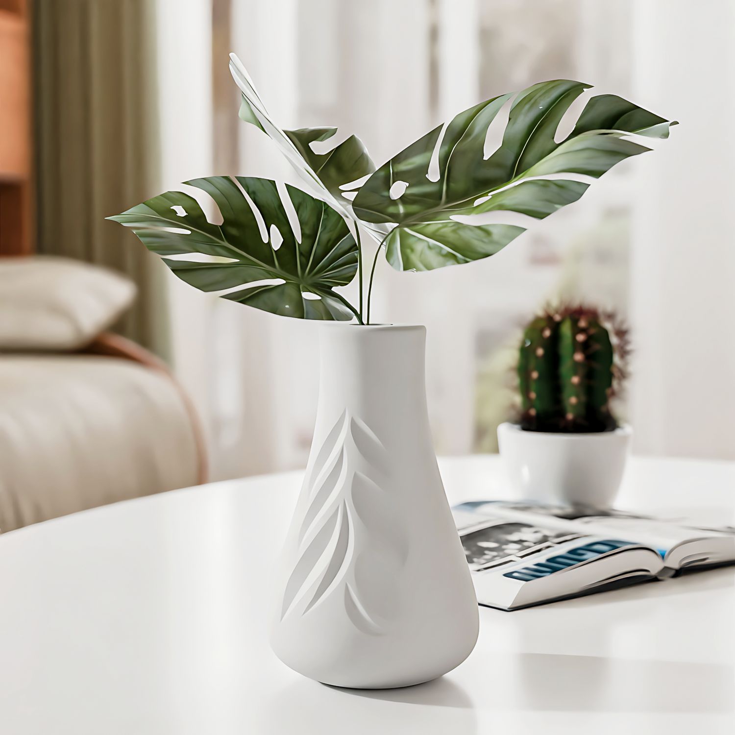Leaf Texture Vase Silicone Mol - Resin Art Bottle ulasan dan harga
