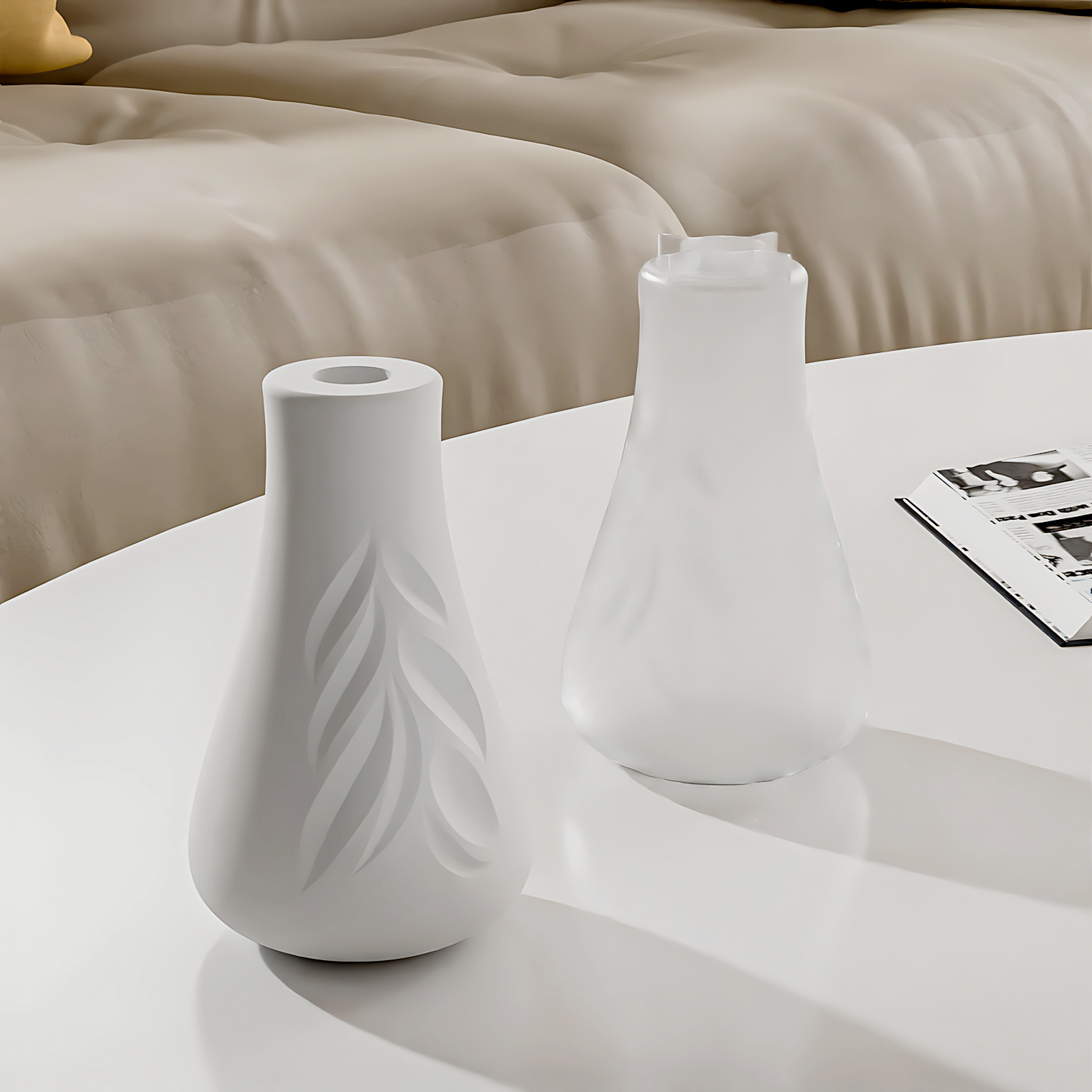 Leaf Texture Vase Silicone Mol - Resin Art Bottle ulasan dan harga