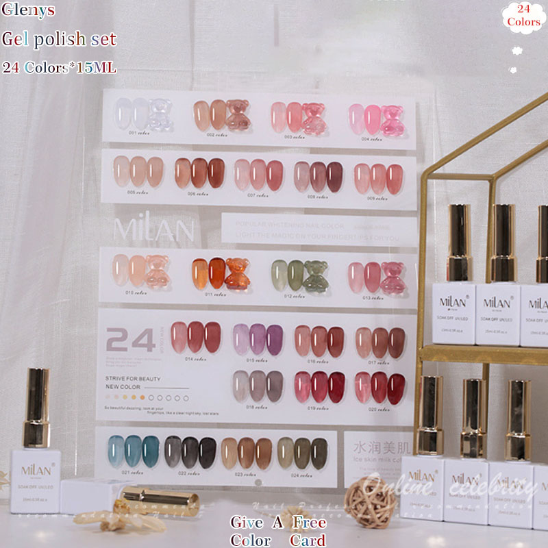 Glenys 24 color nail polish gl - Resin Art Learning ulasan dan harga