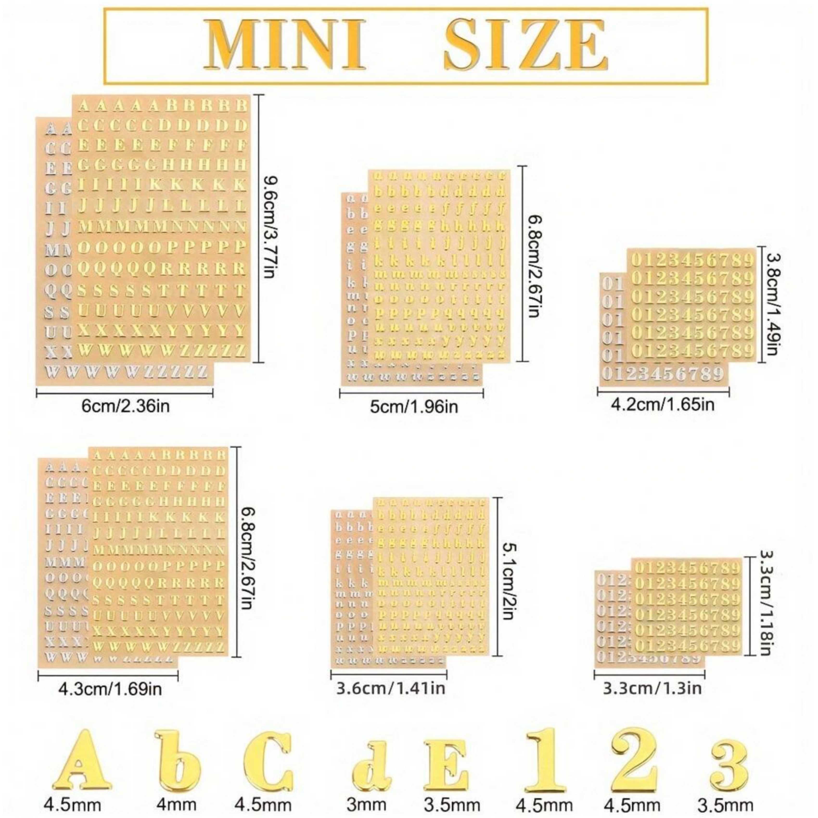 12 Letter Resin Stickers, Mini - Resin Art Alphabet ulasan dan harga